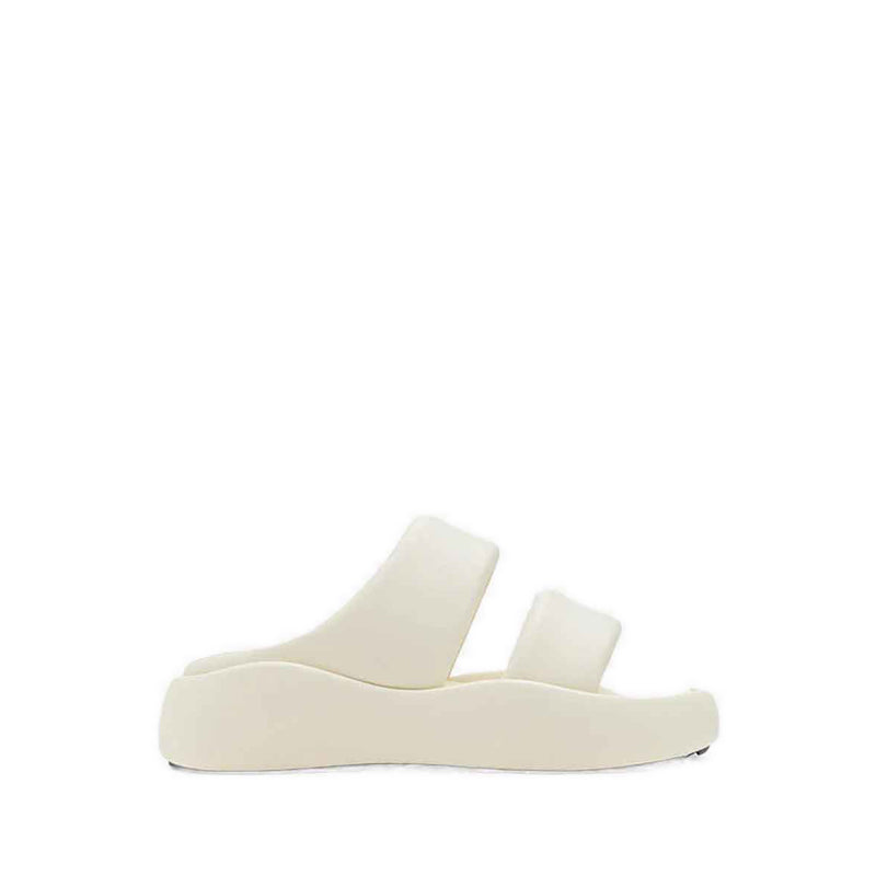 Caressa Double-Strap Slides - Beige