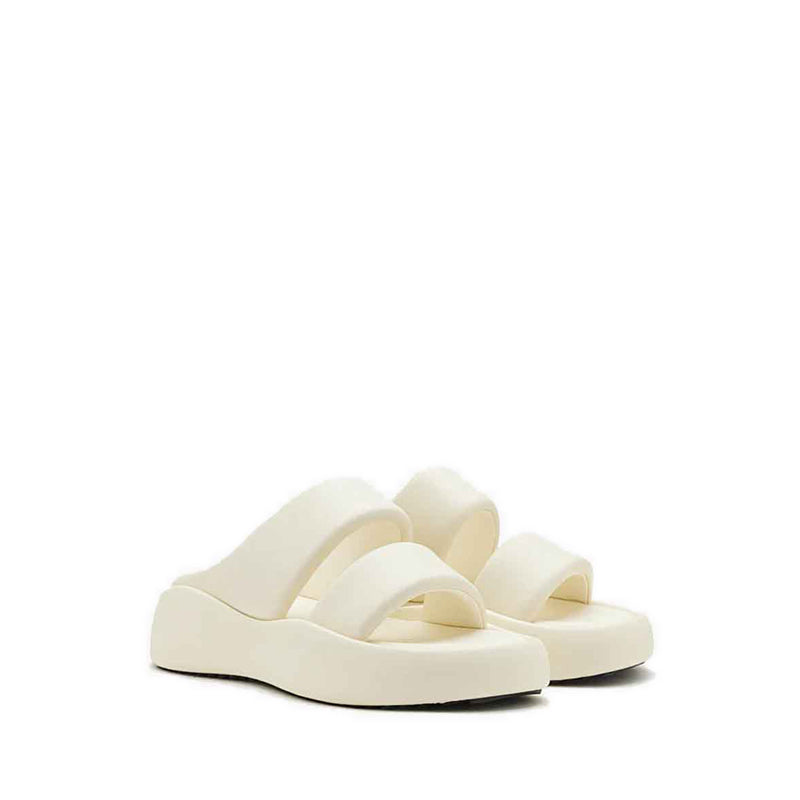 Caressa Double-Strap Slides - Beige