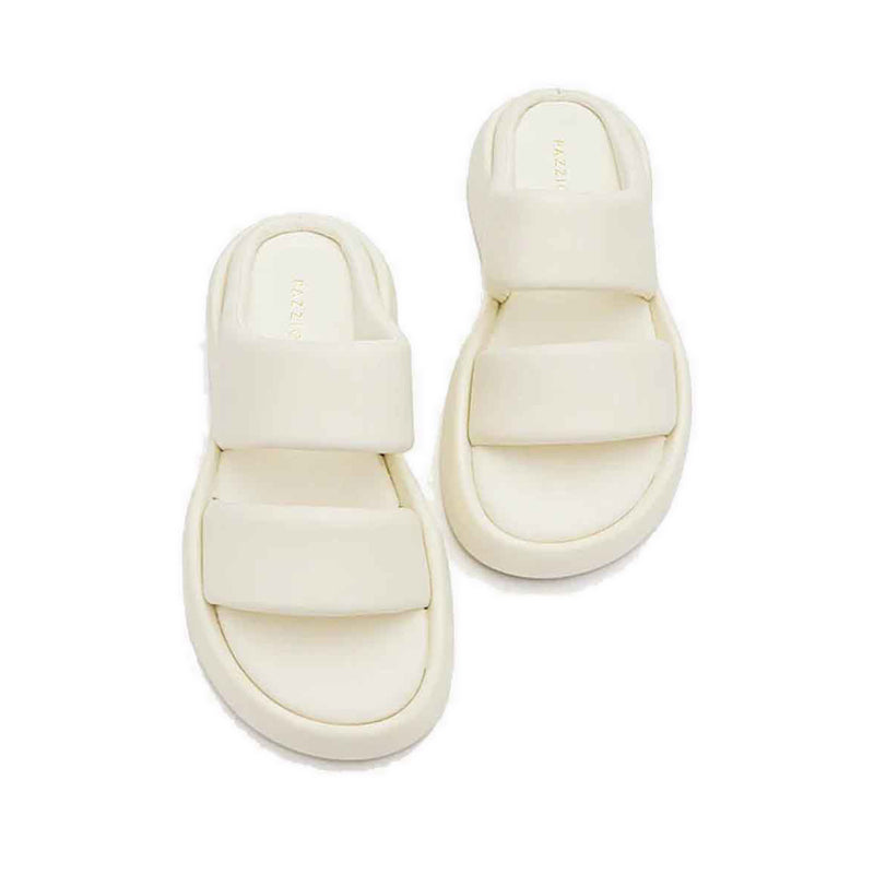 Caressa Double-Strap Slides - Beige