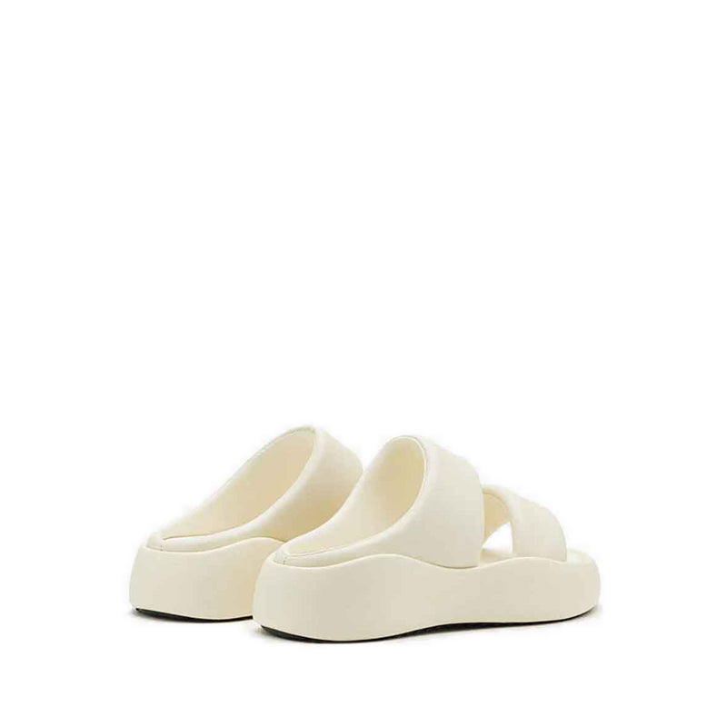 Caressa Double-Strap Slides - Beige
