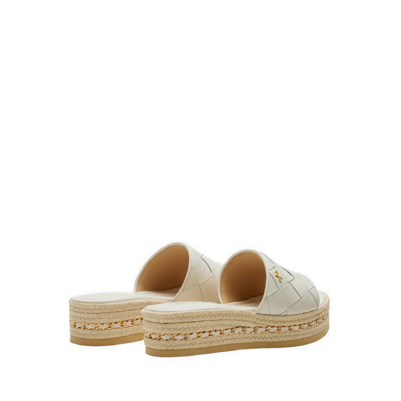 Clare Woven Slides - Beige