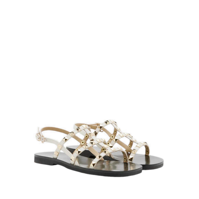 Diane Studded Slingback Slides - Beige