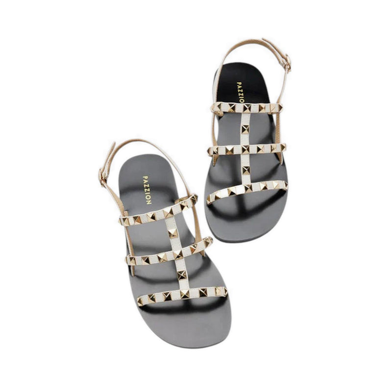 Diane Studded Slingback Slides - Beige