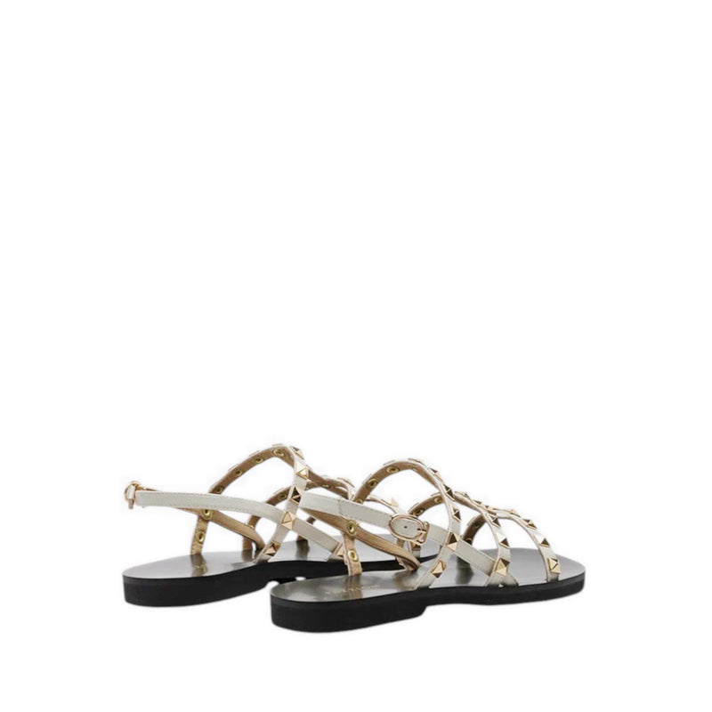 Diane Studded Slingback Slides - Beige