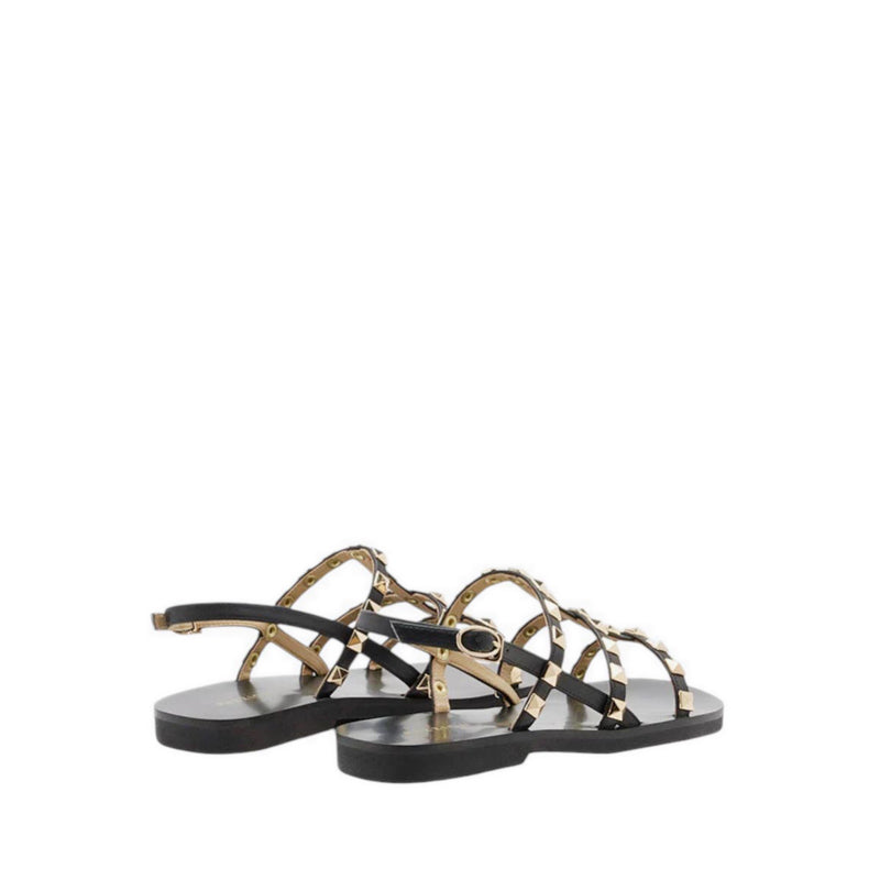 Diane Studded Slingback Slides - Black