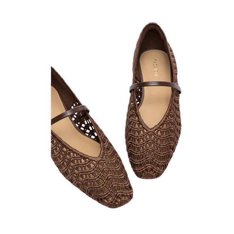 Pazzion Women's Dovira Woven Embossed Flats - Brown