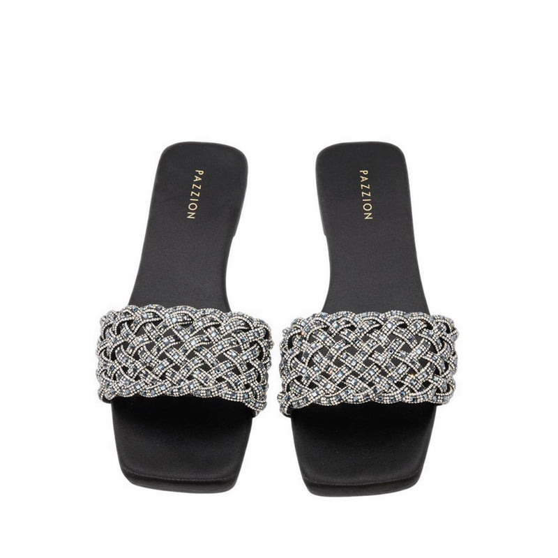 Pazzion Women's Wilda Crystal Embellished Slides - Black