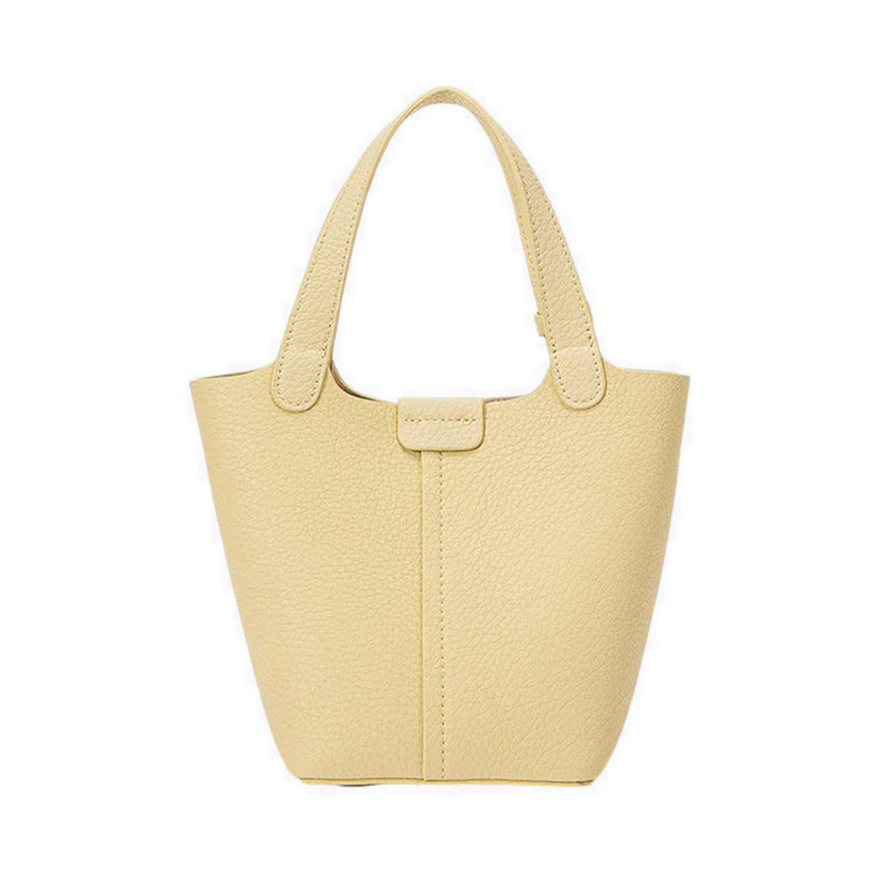 Haley Leather Charmed Bucket Bag - Yellow
