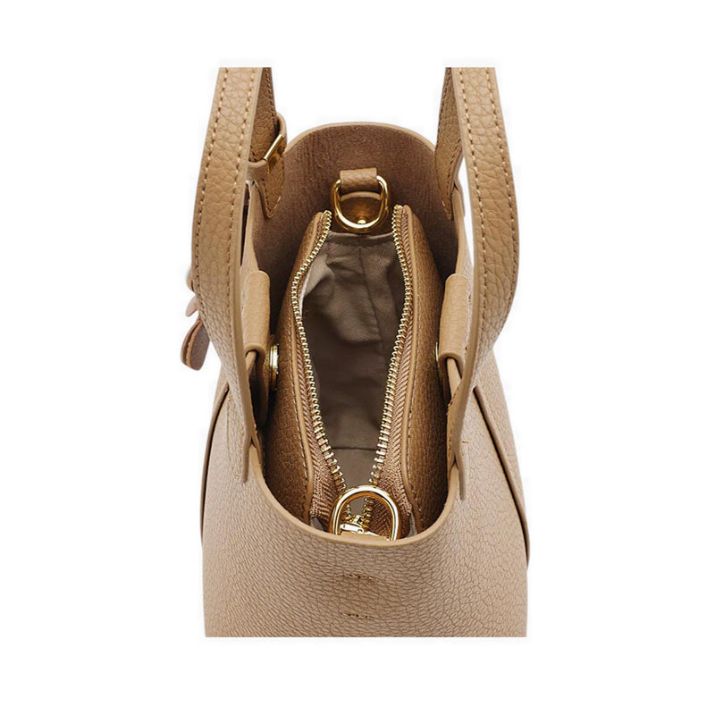 Haley Leather Charmed Bucket Bag - Brown