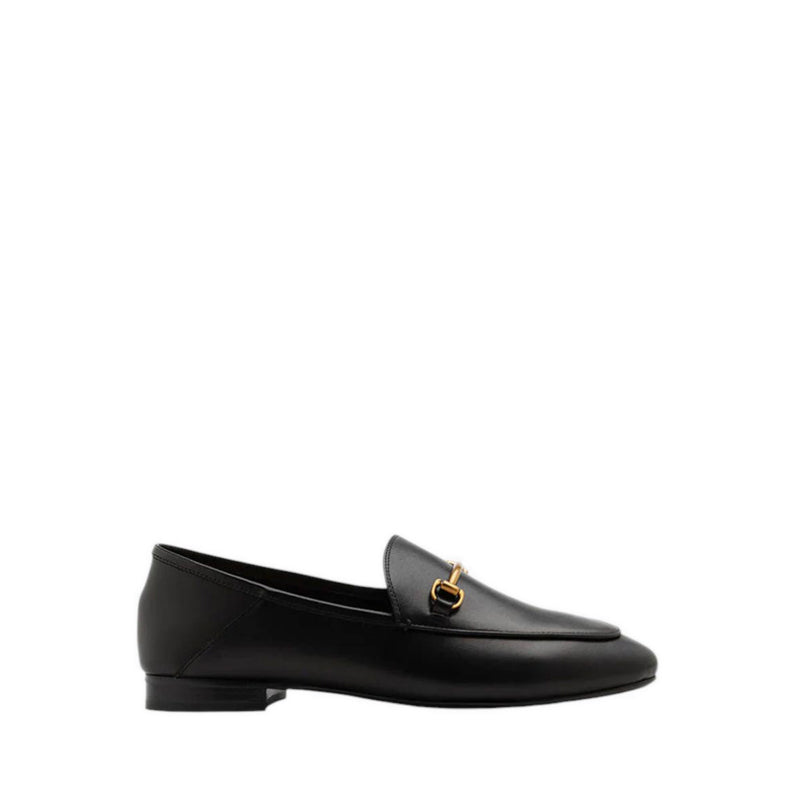 Isabeau Metal Buckle Loafers - Black