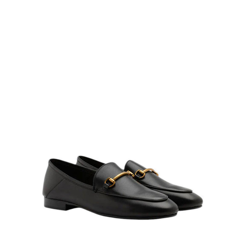 Isabeau Metal Buckle Loafers - Black
