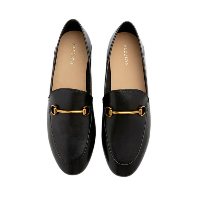 Isabeau Metal Buckle Loafers - Black