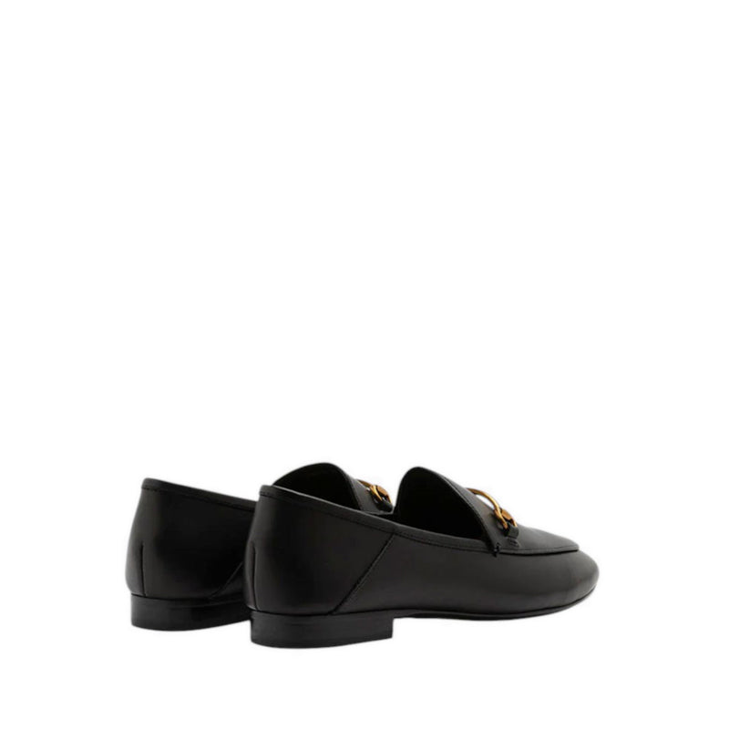 Isabeau Metal Buckle Loafers - Black