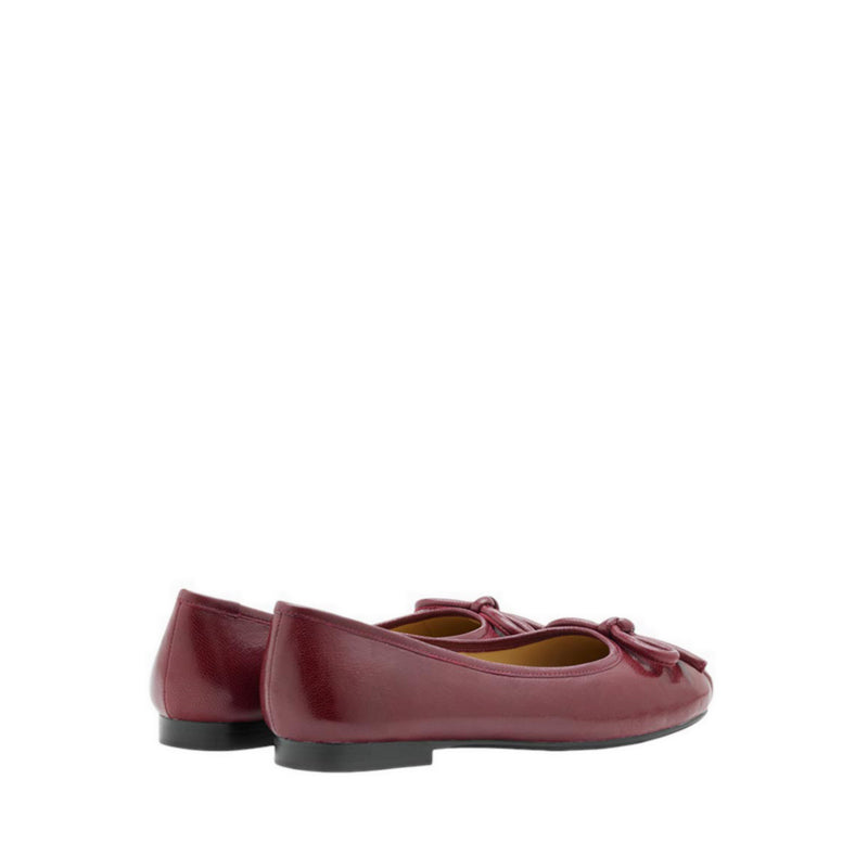 Janae Sculpted Bow Knot Flats - Maroon