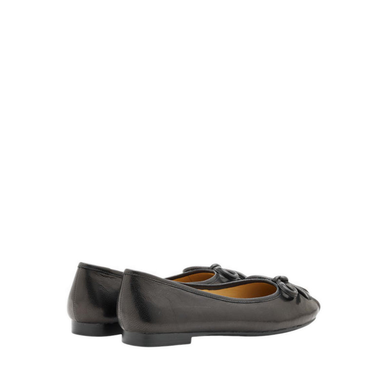 Janae Sculpted Bow Knot Flats - Black