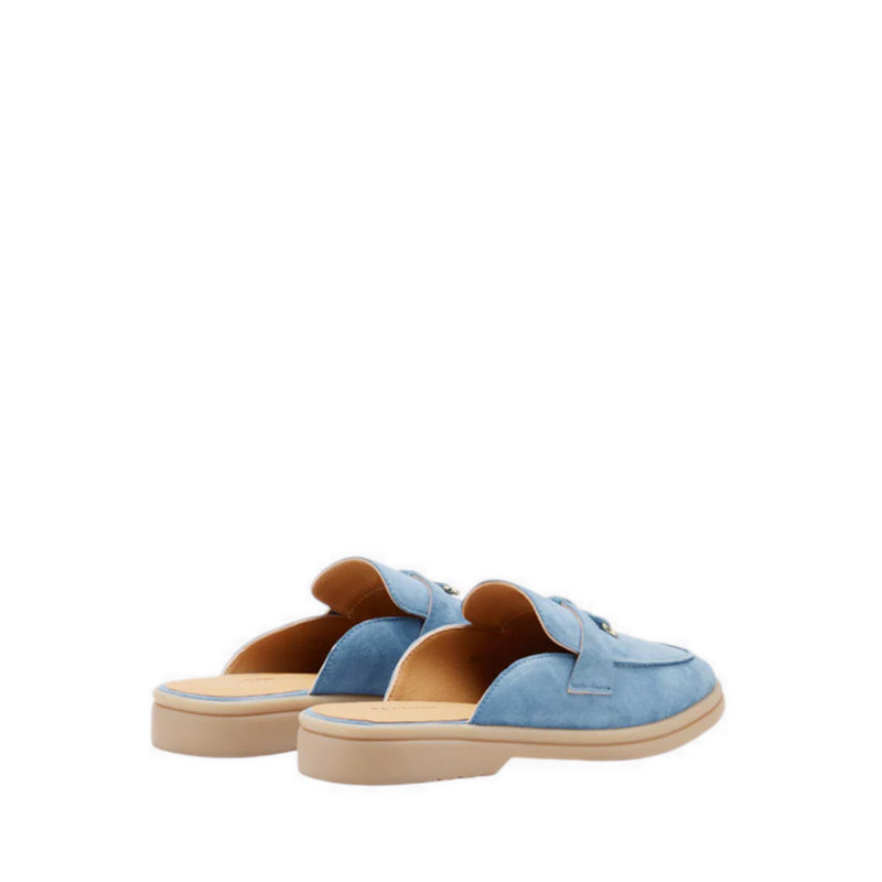 Mavis Suede Mules - Blue