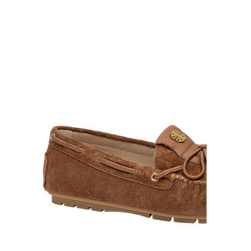 Pazzion Women's Querissa Bow-Tied Suede Loafers - Brown