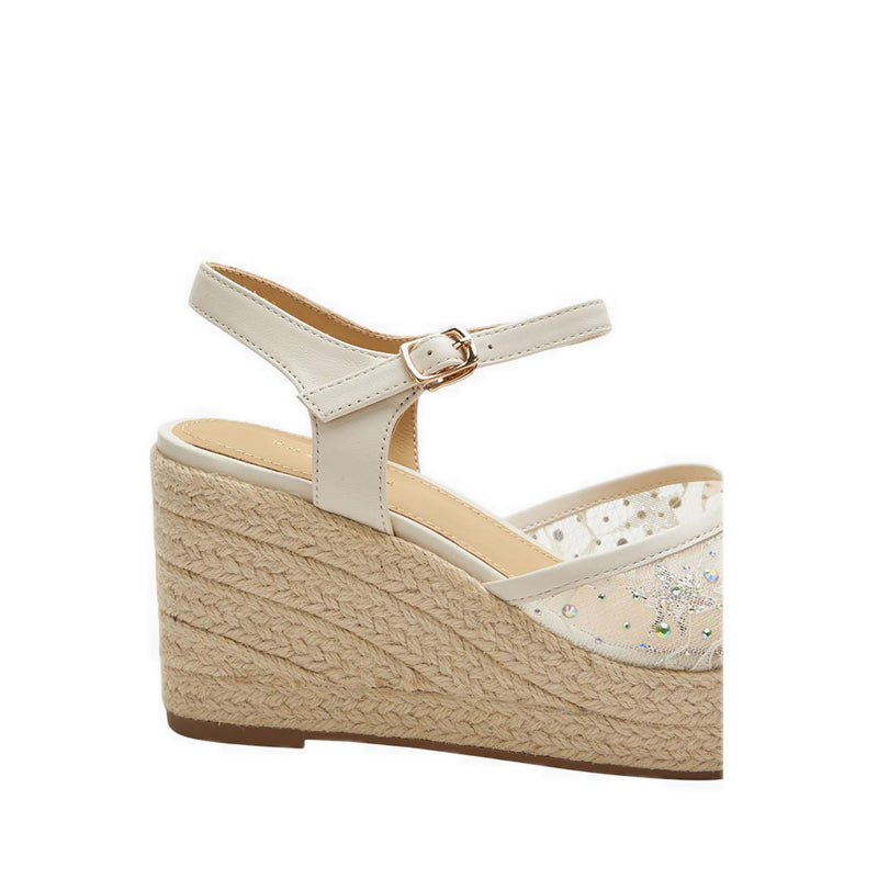 Pazzion Women's Varianne Crystal Embellished Wedges - Beige
