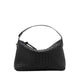 Xyla Woven Leather Bag - Black