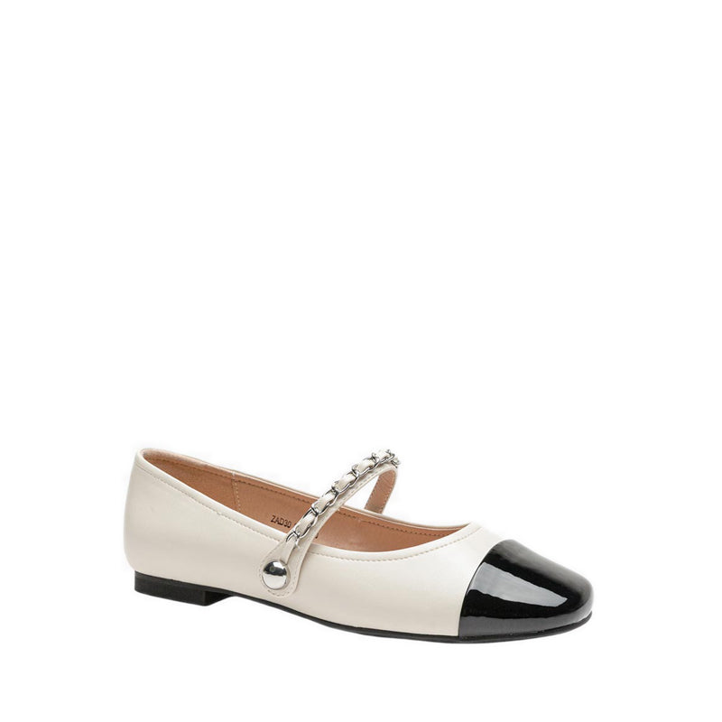 ZAD30 Women's Flats - Beige/Black