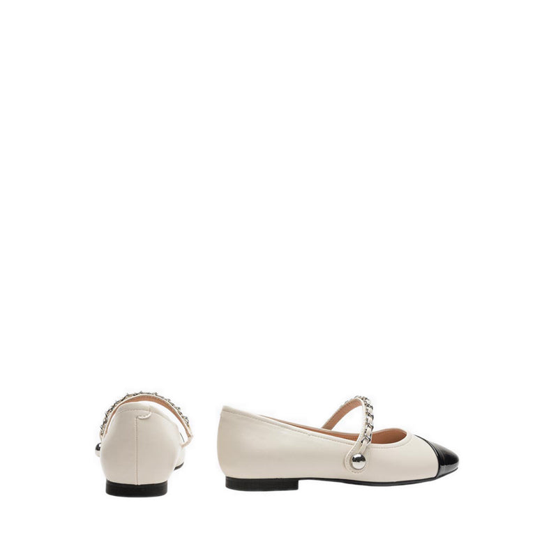 ZAD30 Women's Flats - Beige/Black