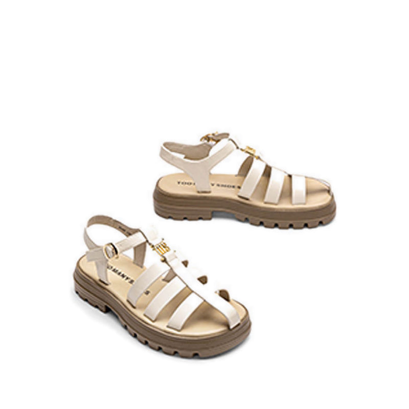 ZAD82 Women's Sandals Platforms - White