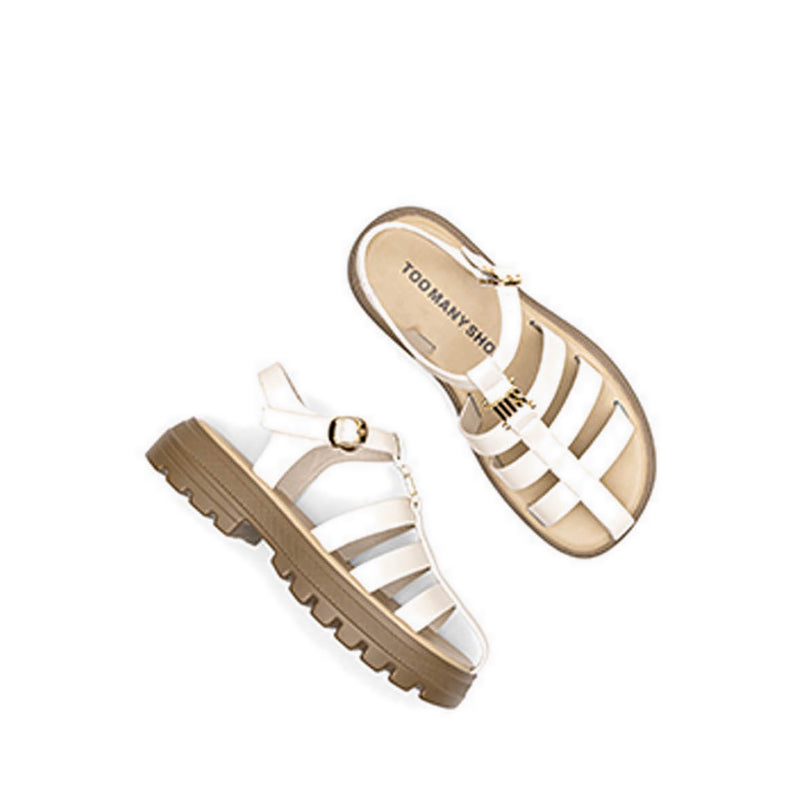 ZAD82 Women's Sandals Platforms - White