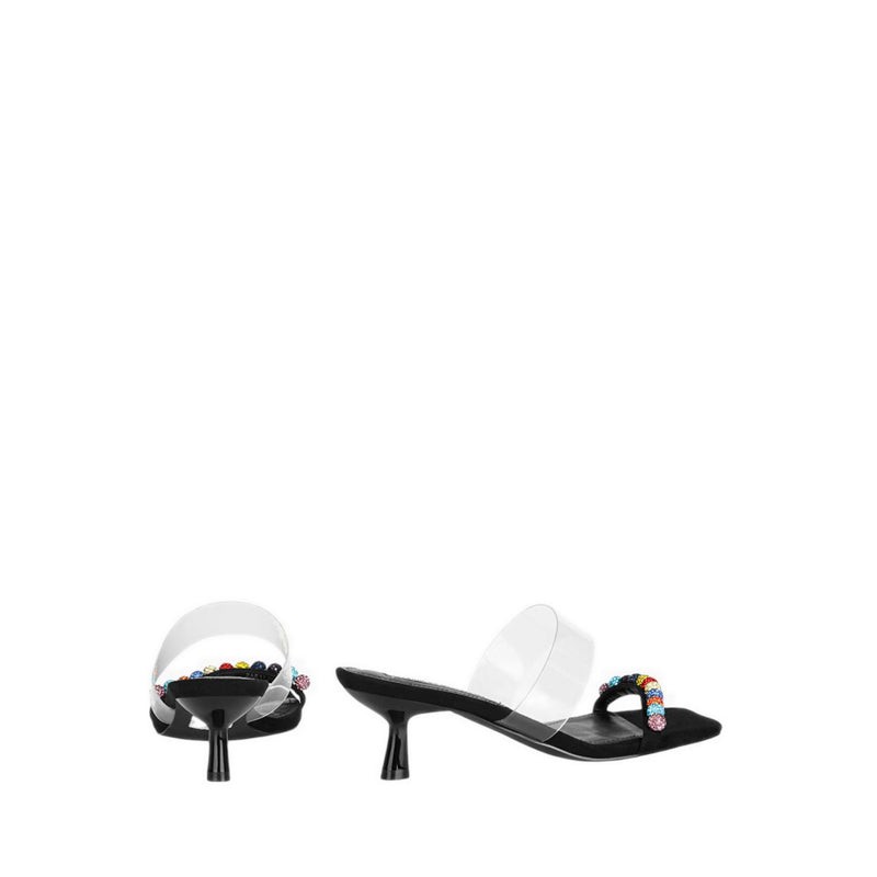 ZAE11 Women's Sandal Heels - Silver Black