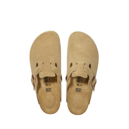 Birkenstock Boston Suede Leather Latte Cream
