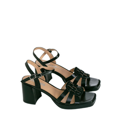 9Ab03-005 Sandal Heels - Black