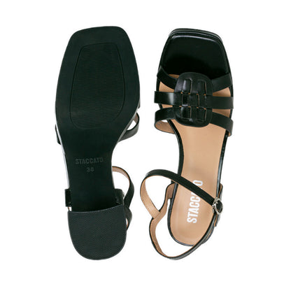 9Ab03-005 Sandal Heels - Black