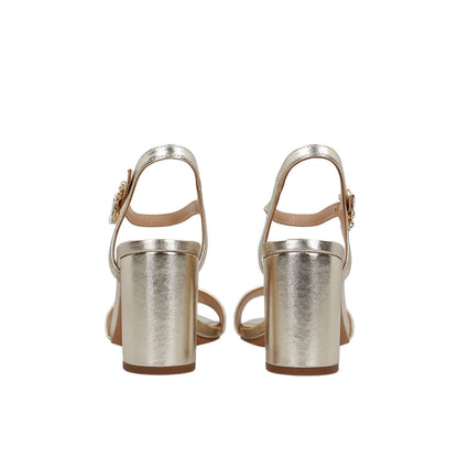 9Ad01-Gld Sandal Heels - Gold