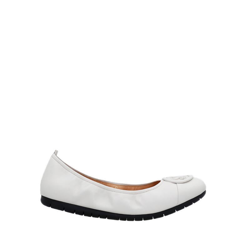 9Cp47-Wht Women'S Ballerina Flats - White