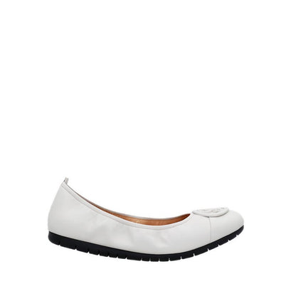 9Cp47-Wht Women'S Ballerina Flats - White