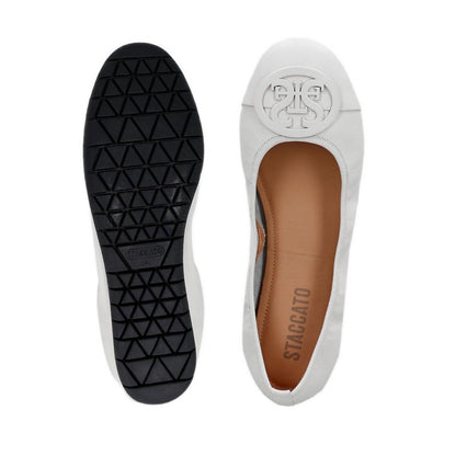 9Cp47-Wht Women'S Ballerina Flats - White