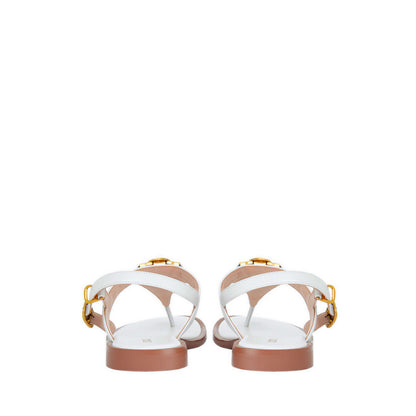 B24753WHT Flat Sandals - White