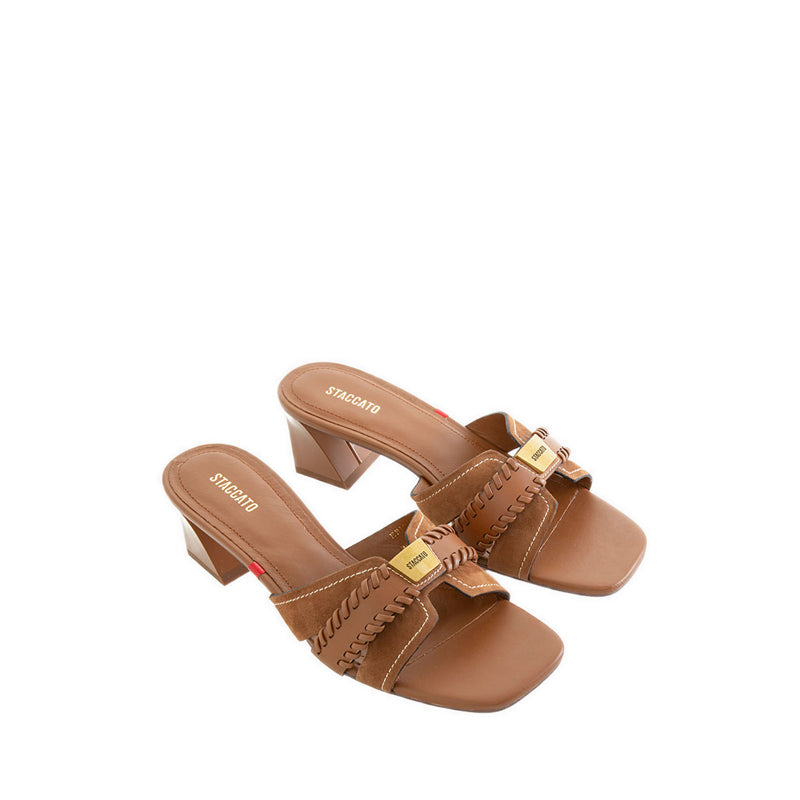 Ebi39-Cef Sandal Heels - Coffee