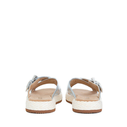 Ef003-Slr Espadrilles Sandals - Silver