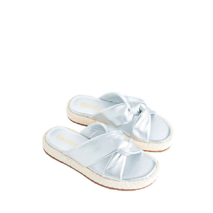 Ef004-Slr Espadrilles Sandals - Silver