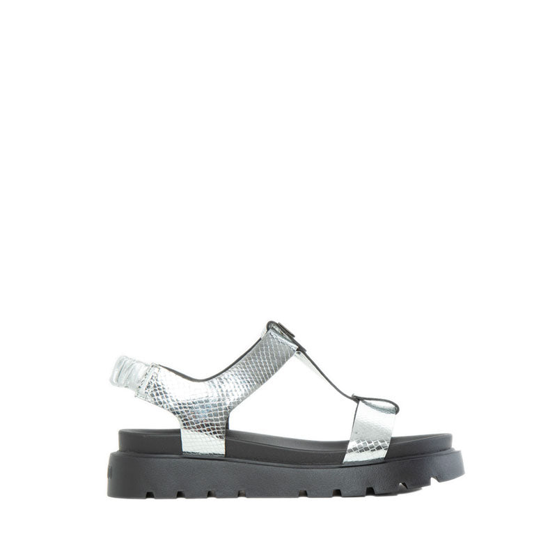 Ejo16-Slr Flat Sandals - Silver