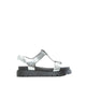Ejo16-Slr Flat Sandals - Silver