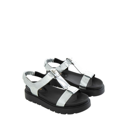 Ejo16-Slr Flat Sandals - Silver