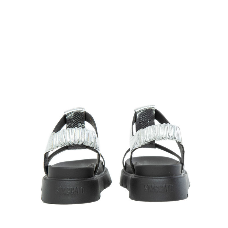 Ejo16-Slr Flat Sandals - Silver