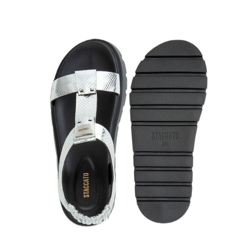 Ejo16-Slr Flat Sandals - Silver