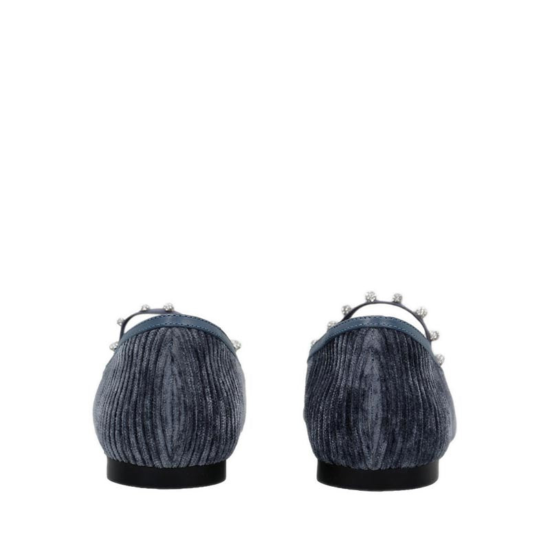 Eug07-Bd7 Women'S Ballerina Flats - Blue Denim