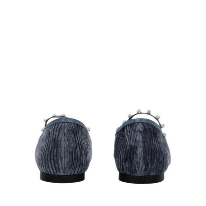 Eug07-Bd7 Women'S Ballerina Flats - Blue Denim