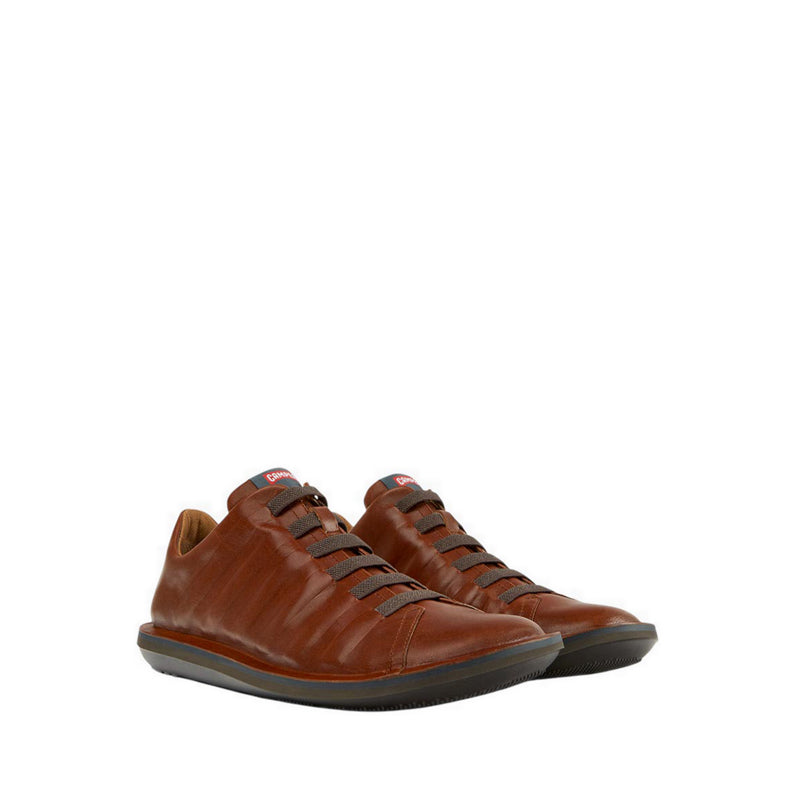 Beetle Men's Flat Lace-Up Shoes - Brown