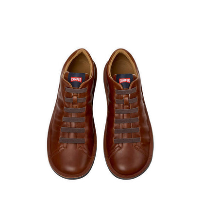 Beetle Men's Flat Lace-Up Shoes - Brown