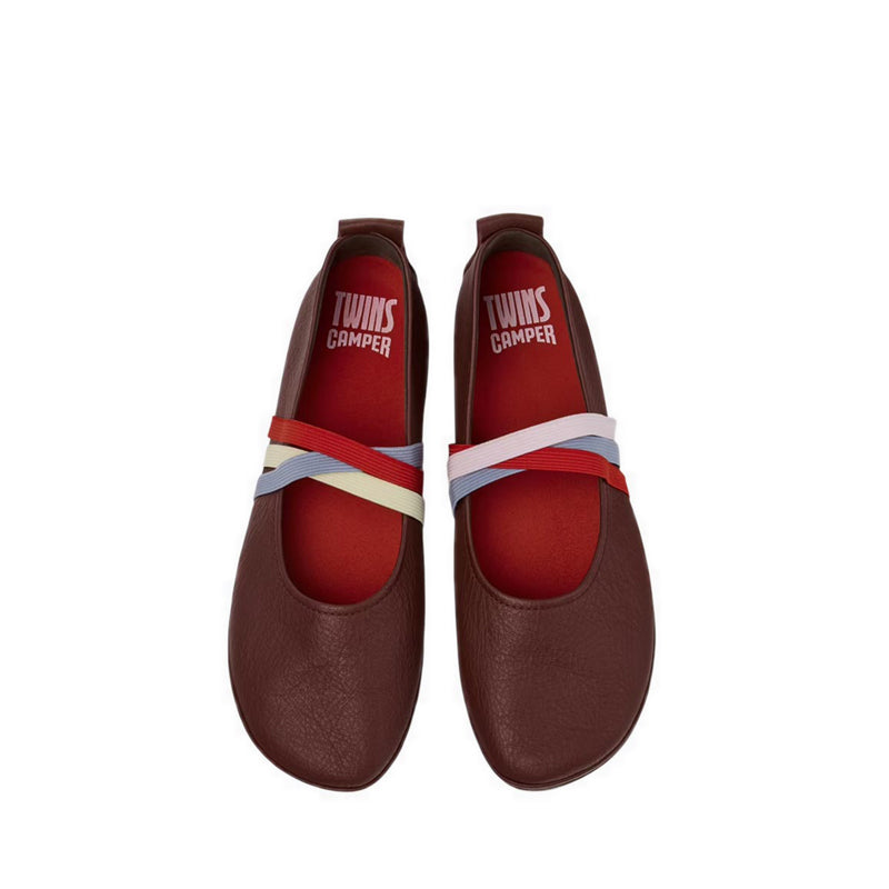 Right Nina Women's Flat Slip-on Shoes - Burgundy