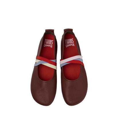 Right Nina Women's Flat Slip-on Shoes - Burgundy